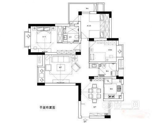 邵阳现代简约风格设计装修户型图